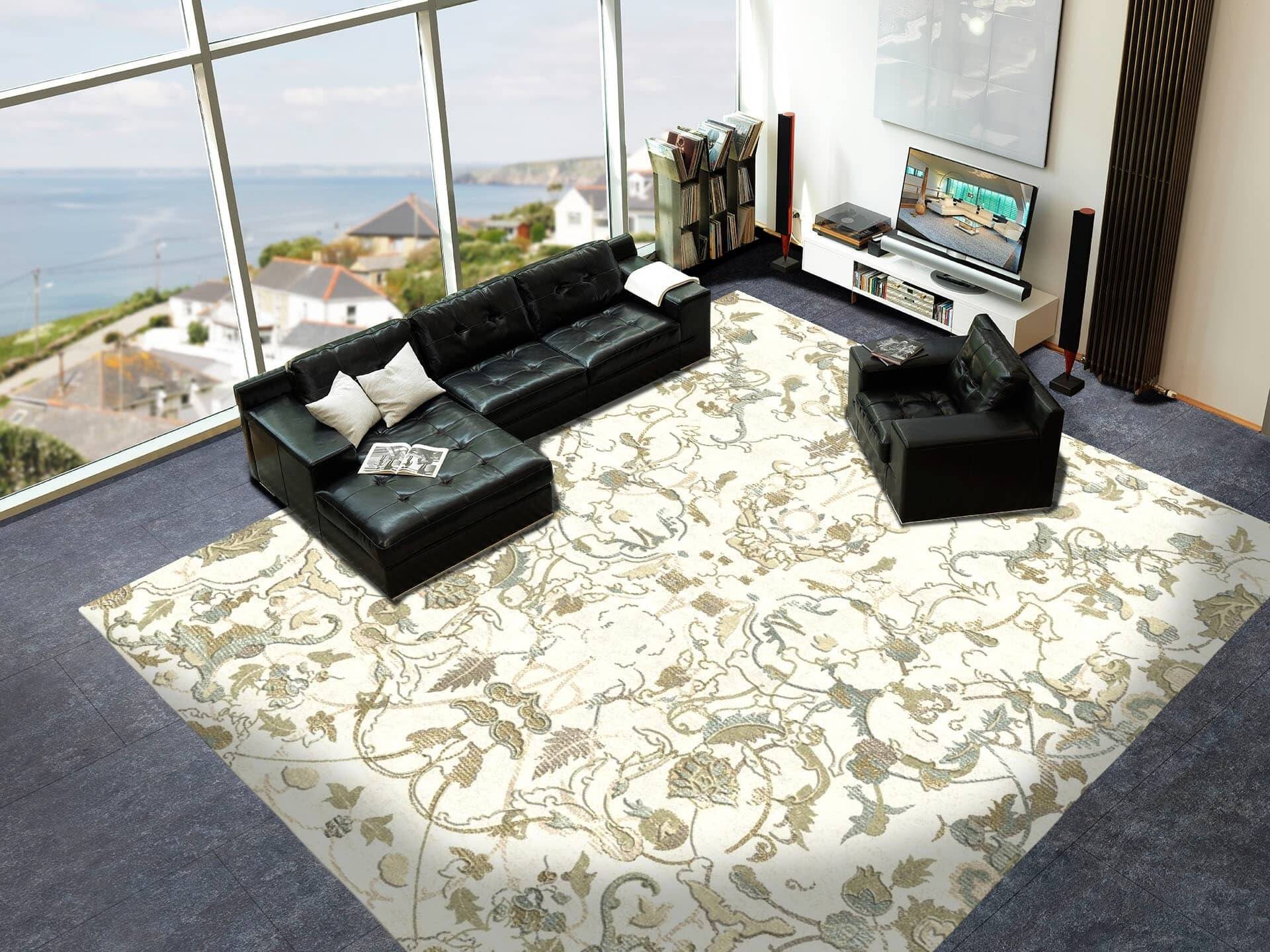 Makalu Nepal Teppich Antique VT330 Handgetuftet im Wunschmaß – Bild 3